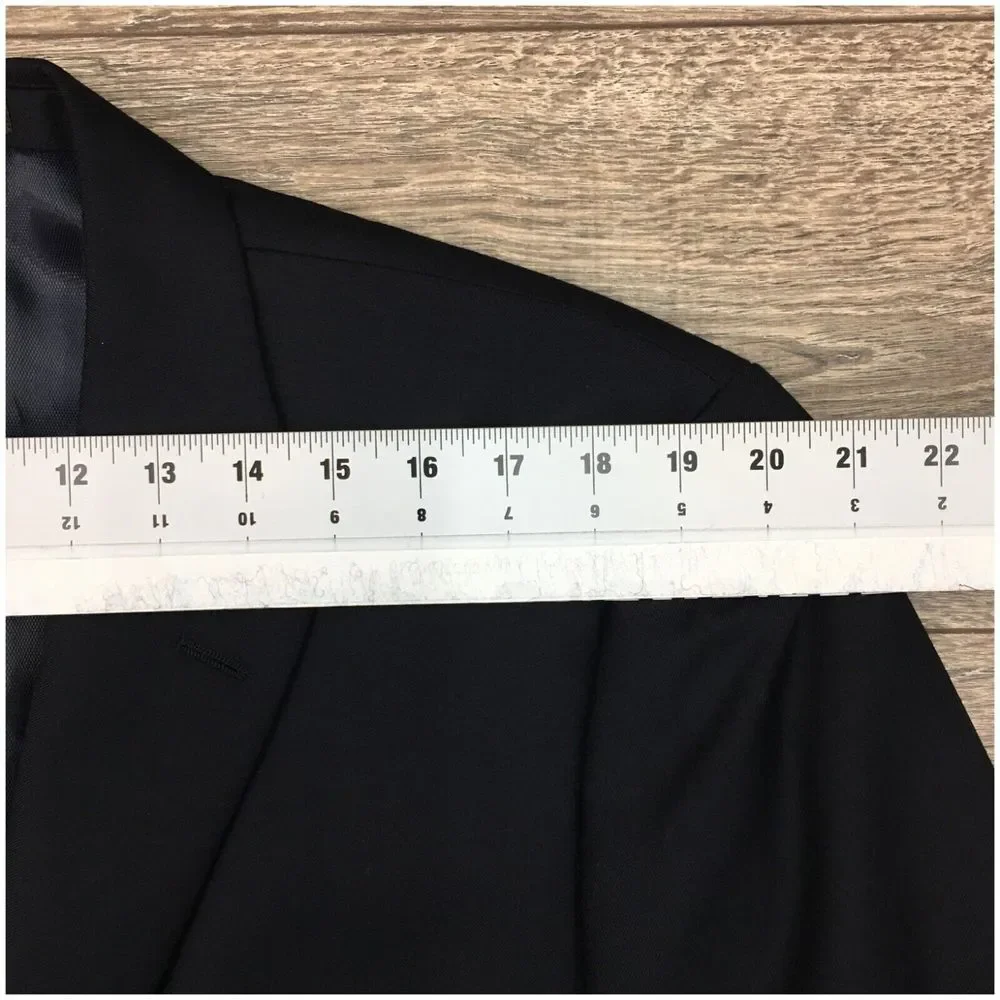 TASSO ELBA Mens Blazer‎ Sport Coat Casual Two Button Jacket Size 44R Wool Suit